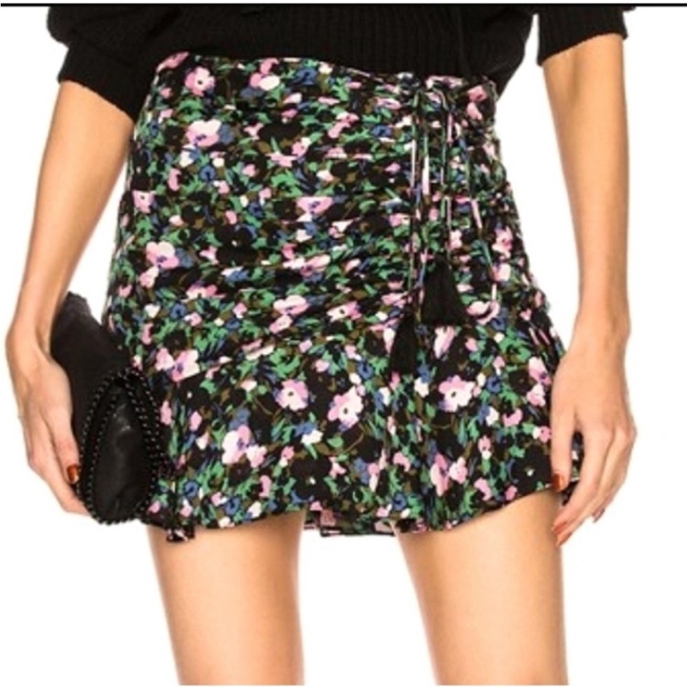 Veronica Beard Silk Painted Floral Mini Skirt size 4
